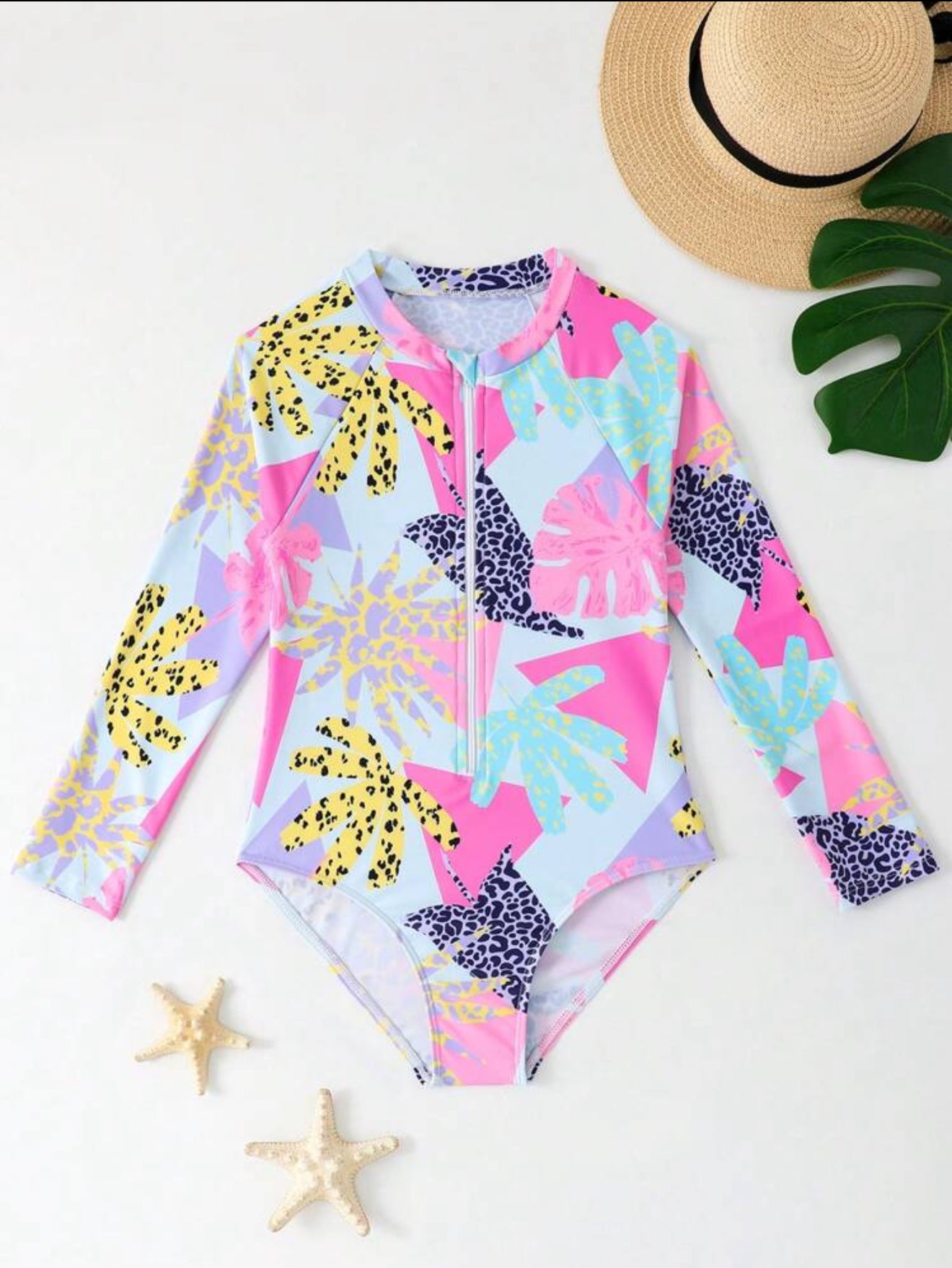 Traje de baño multicolor leopardo