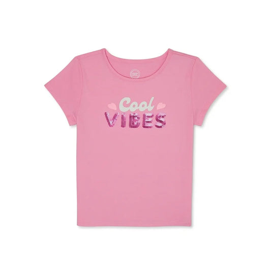 Camiseta 'Cool Vibes' Rosada