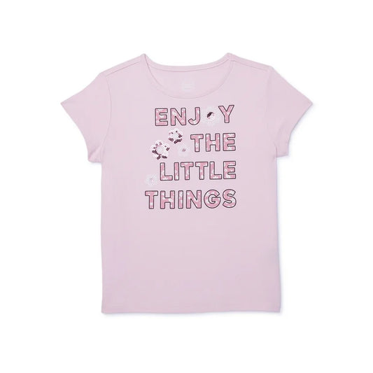 Camiseta 'Enjoy the little things' Rosada