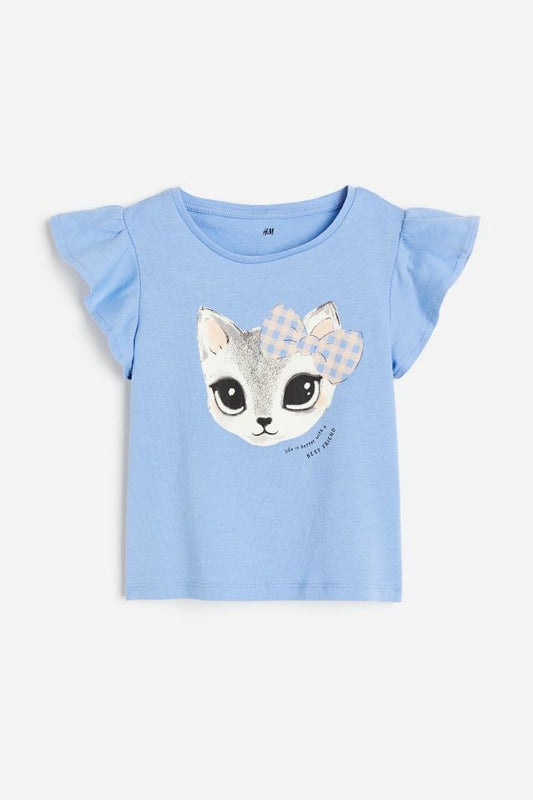 Camiseta de Gatito Azul