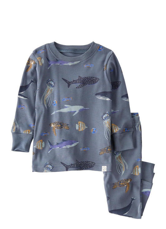 Pijama BABY PLANET ALGODON ORGANICO BALLENAS
