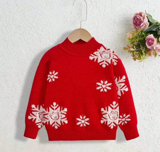 SWEATER ROJO COPOS NIEVE