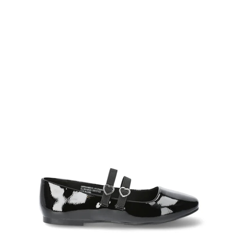 Flats Negras doble correa Charol