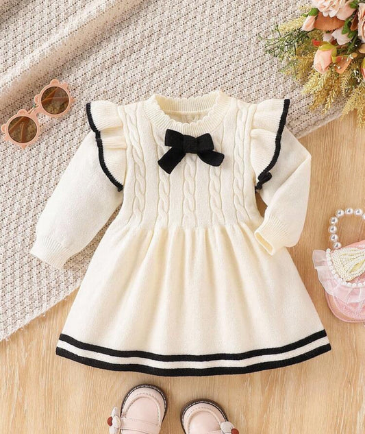 Vestidosueter blanco y negro bebe