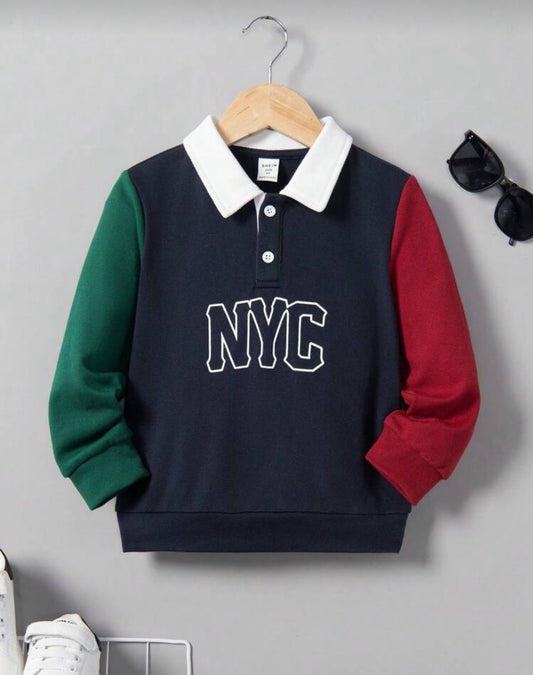 Camisa Rugby mangas colores nyc