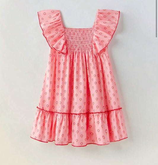 Vestido flores salmon