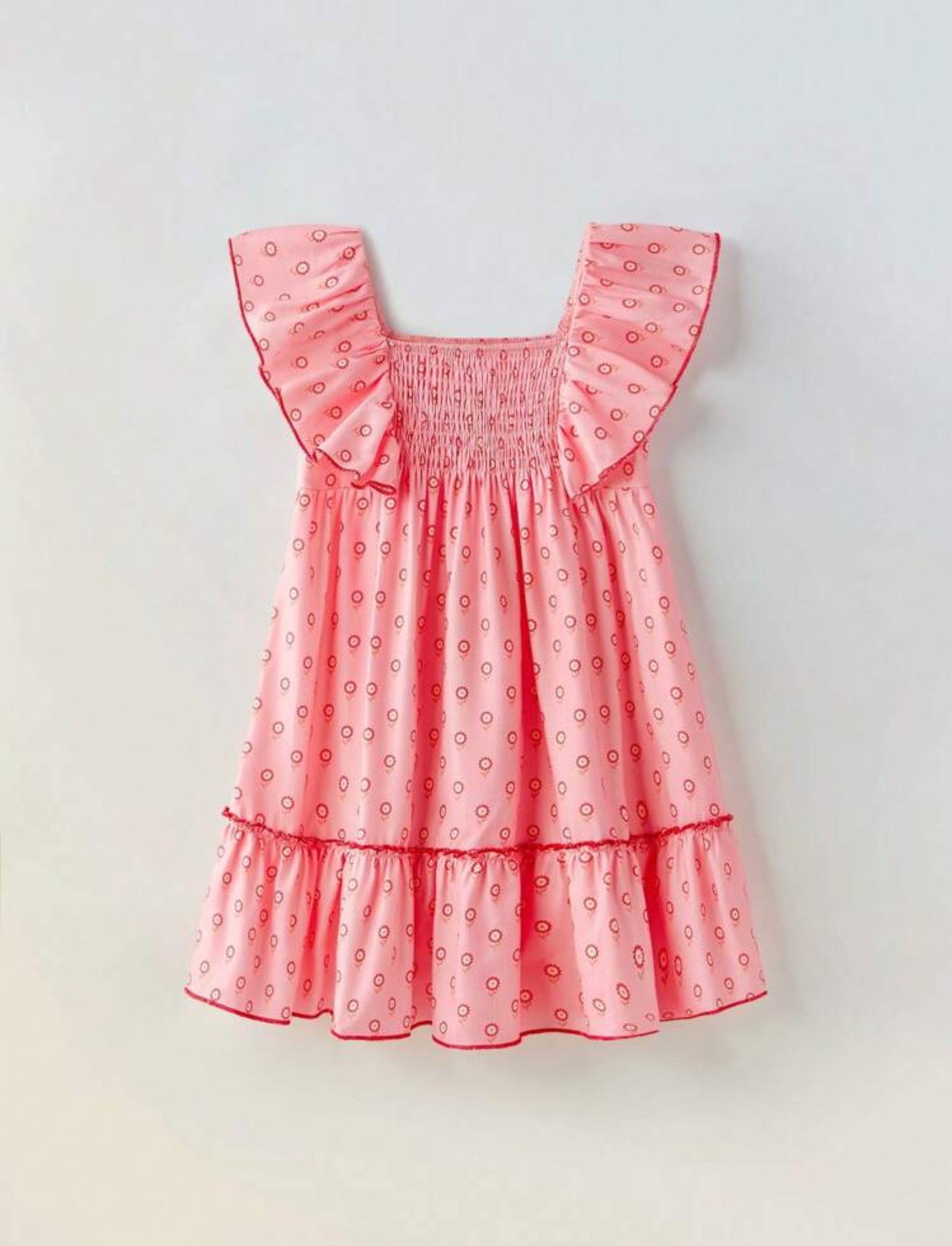 Vestido flores salmon