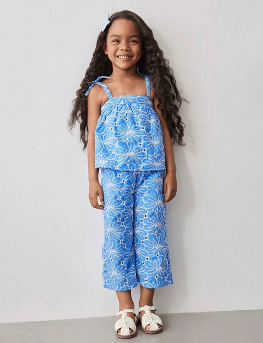 Conjunto azul encaje