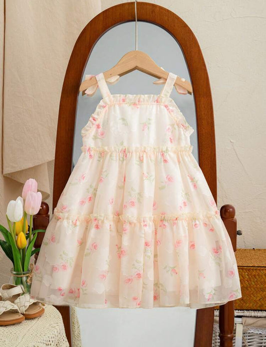 Vestido tul flores