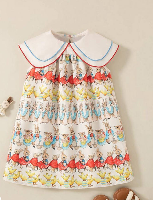 Vestido conejitos y pollitos