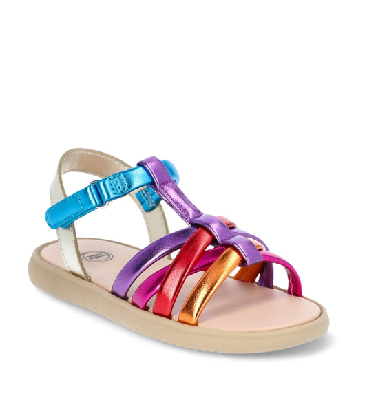 Sandalias  multicolor metalicas