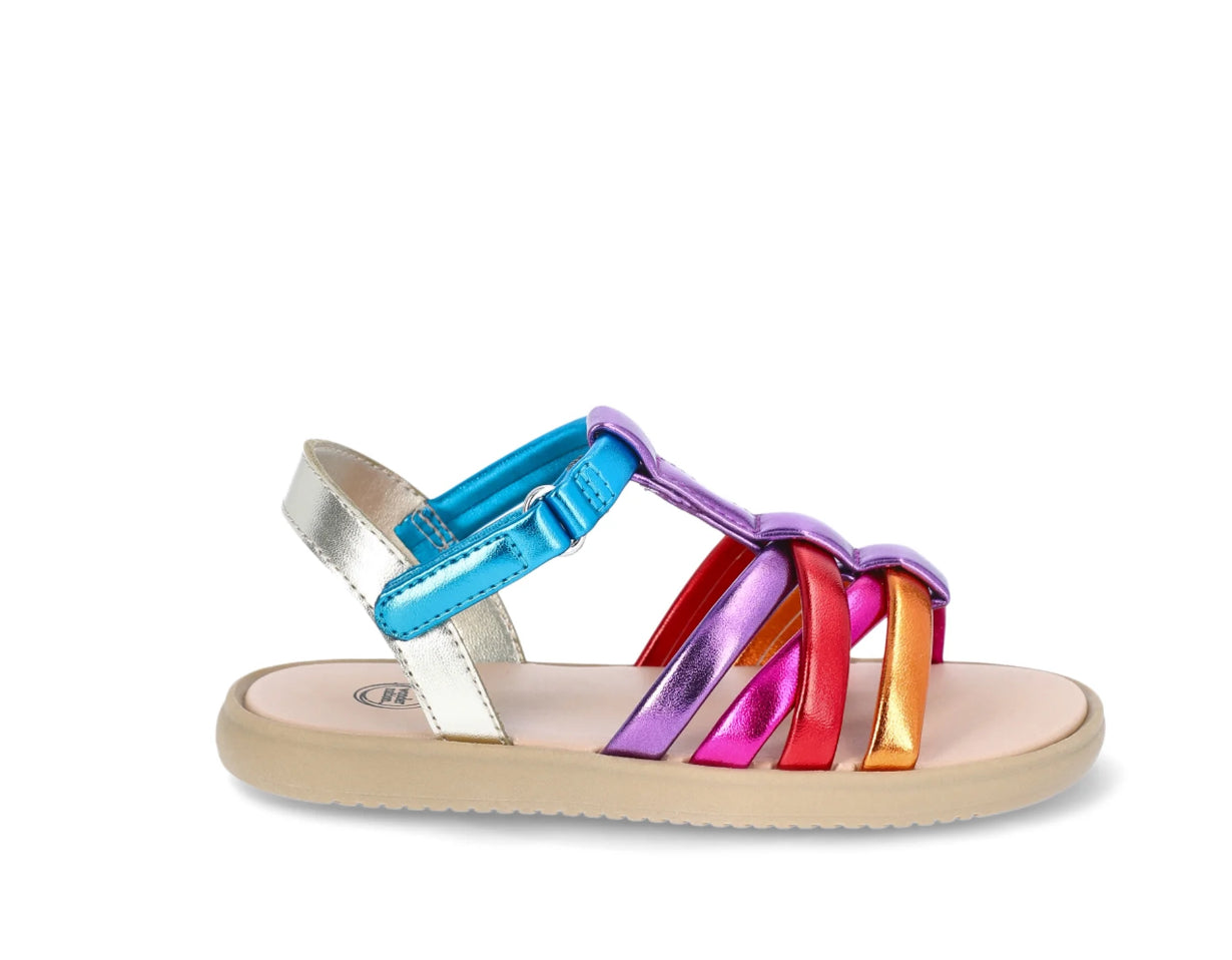 Sandalias  multicolor metalicas