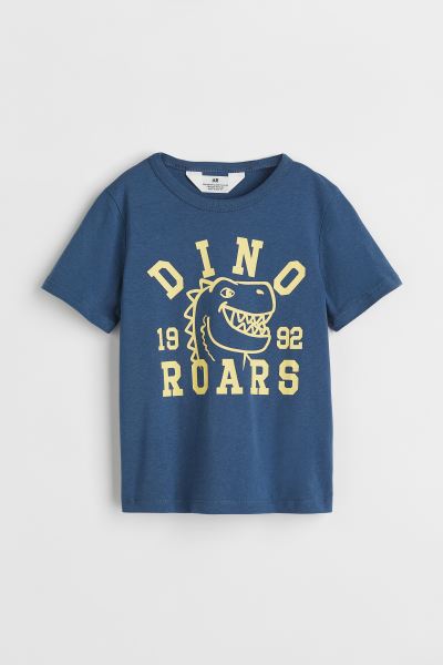 Camiseta Azul de Dinosaurio