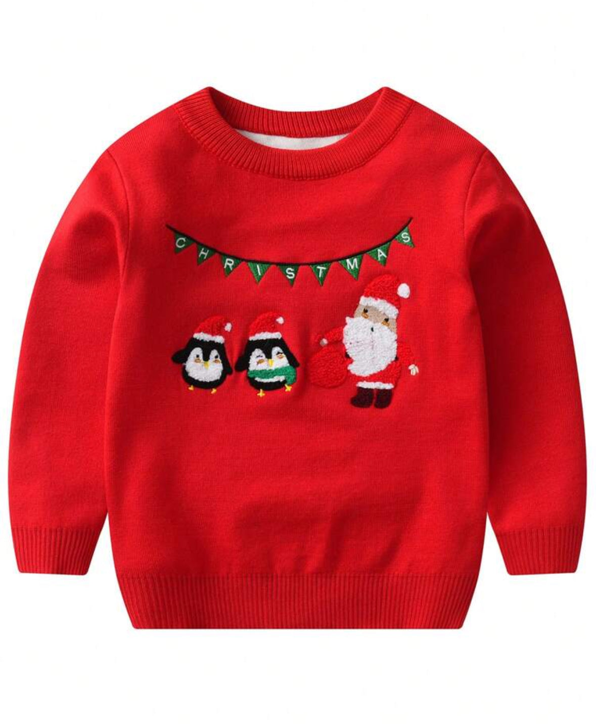 sweater navidad santa  y pingüino