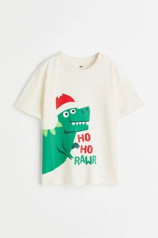 camiseta Navideña dinosaurio