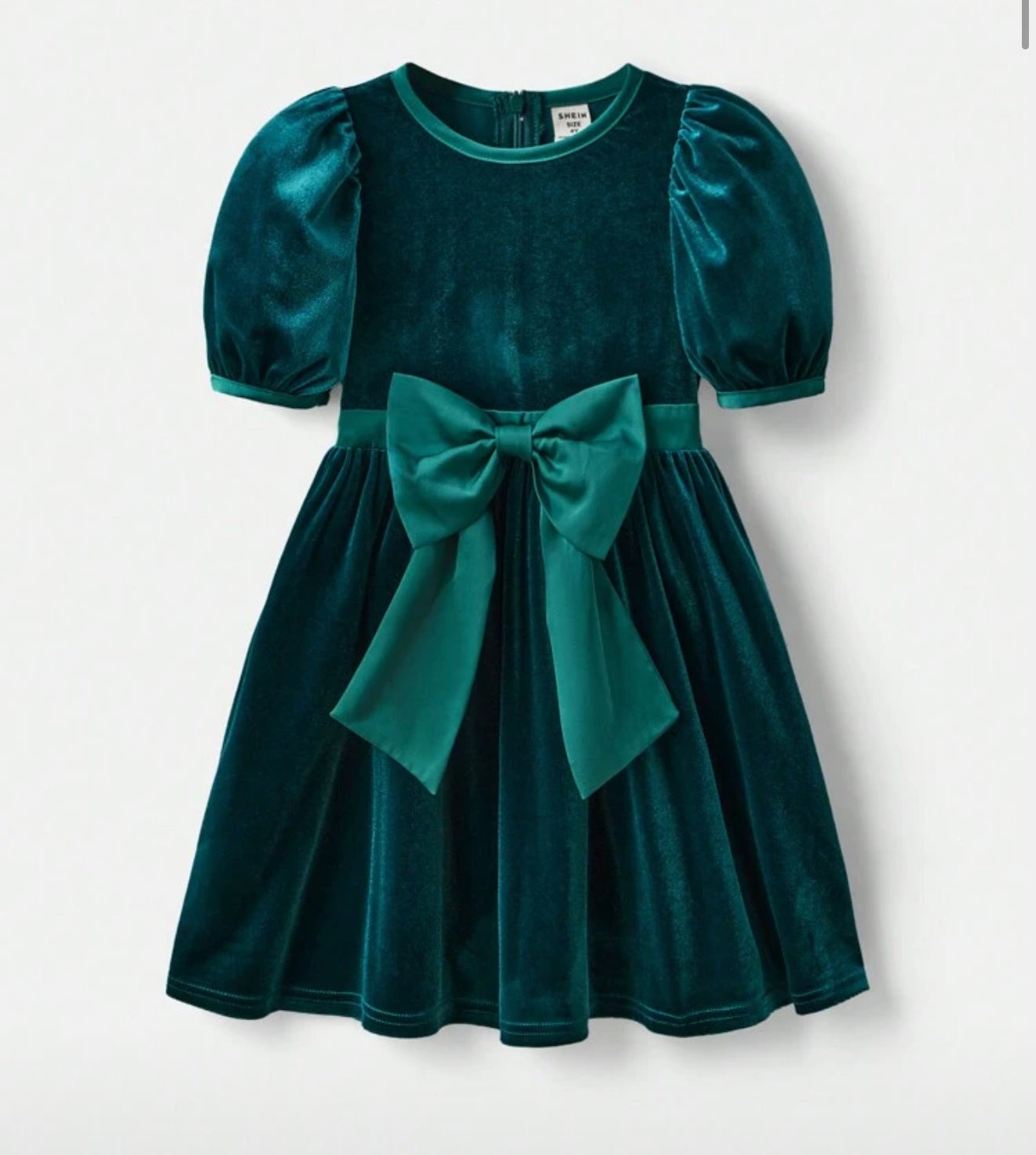 Vestido verde velvet chongo