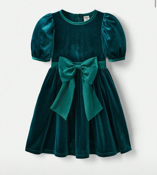 Vestido verde velvet chongo