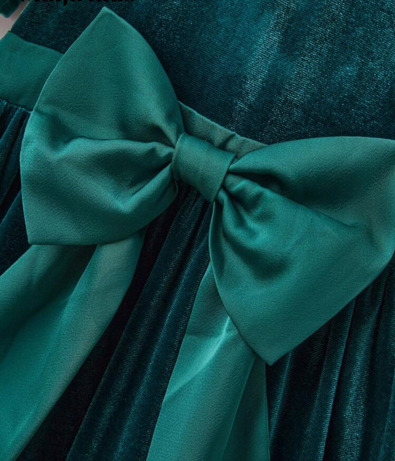 Vestido verde velvet chongo