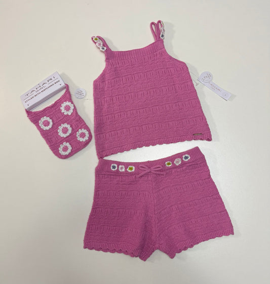 Conjunto Tejido Rosado