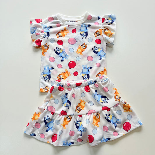 Conjunto bluey falda y camisa