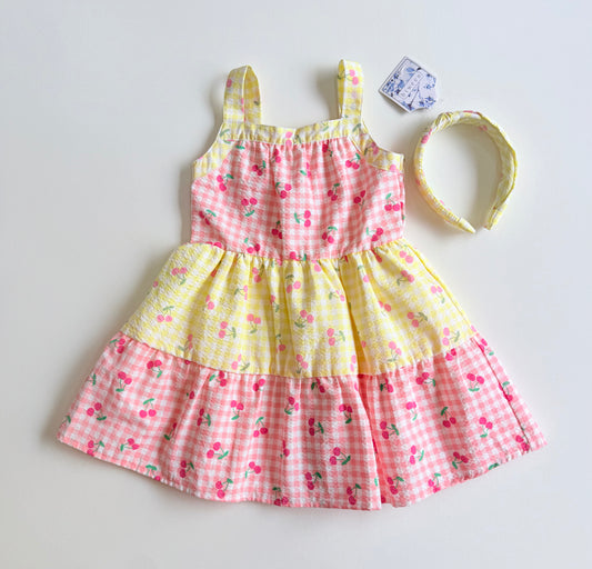Vestido cerezas con diadema