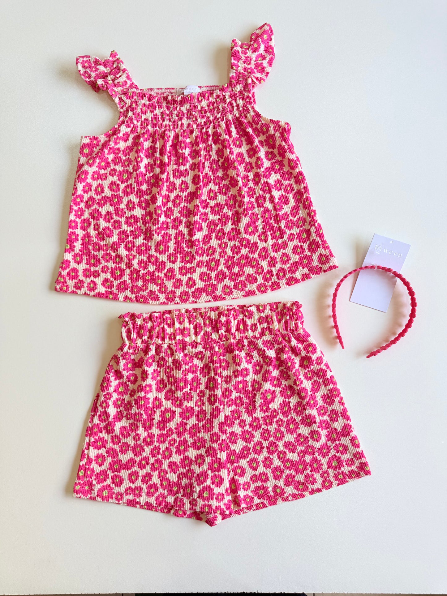Conjunto flores y diadema