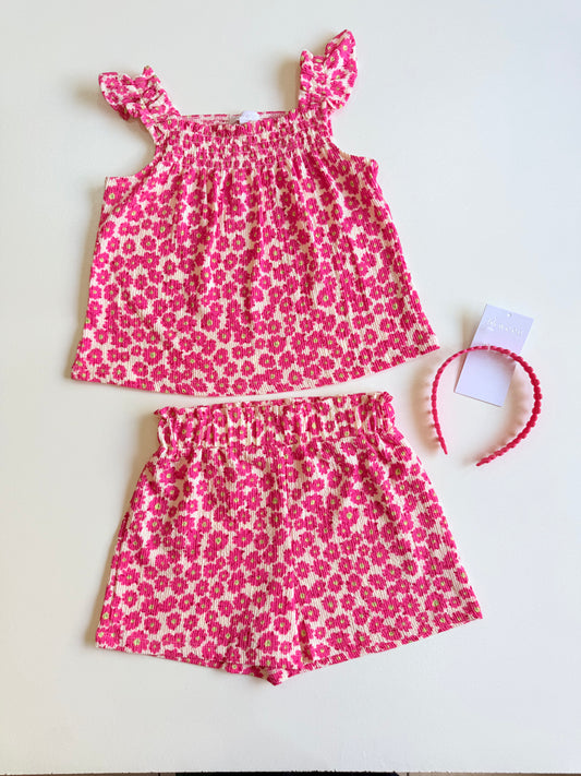 Conjunto flores y diadema
