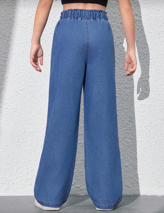 JEAN ANCHO CON AMARRE AZUL