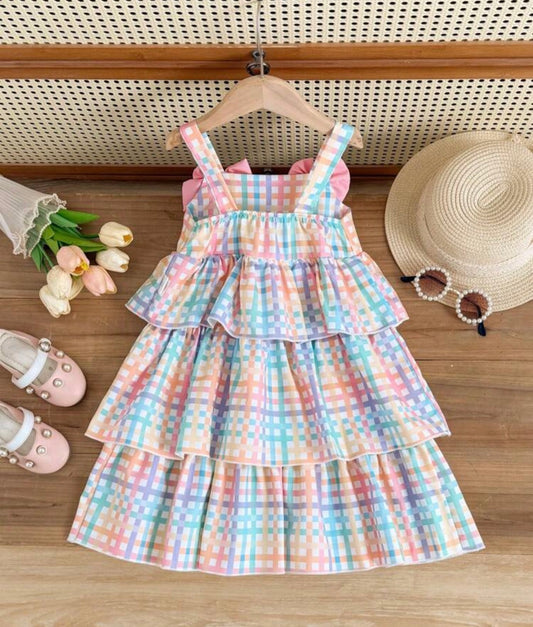 VESTIDO ARCOÍRIS CUDRICULADO