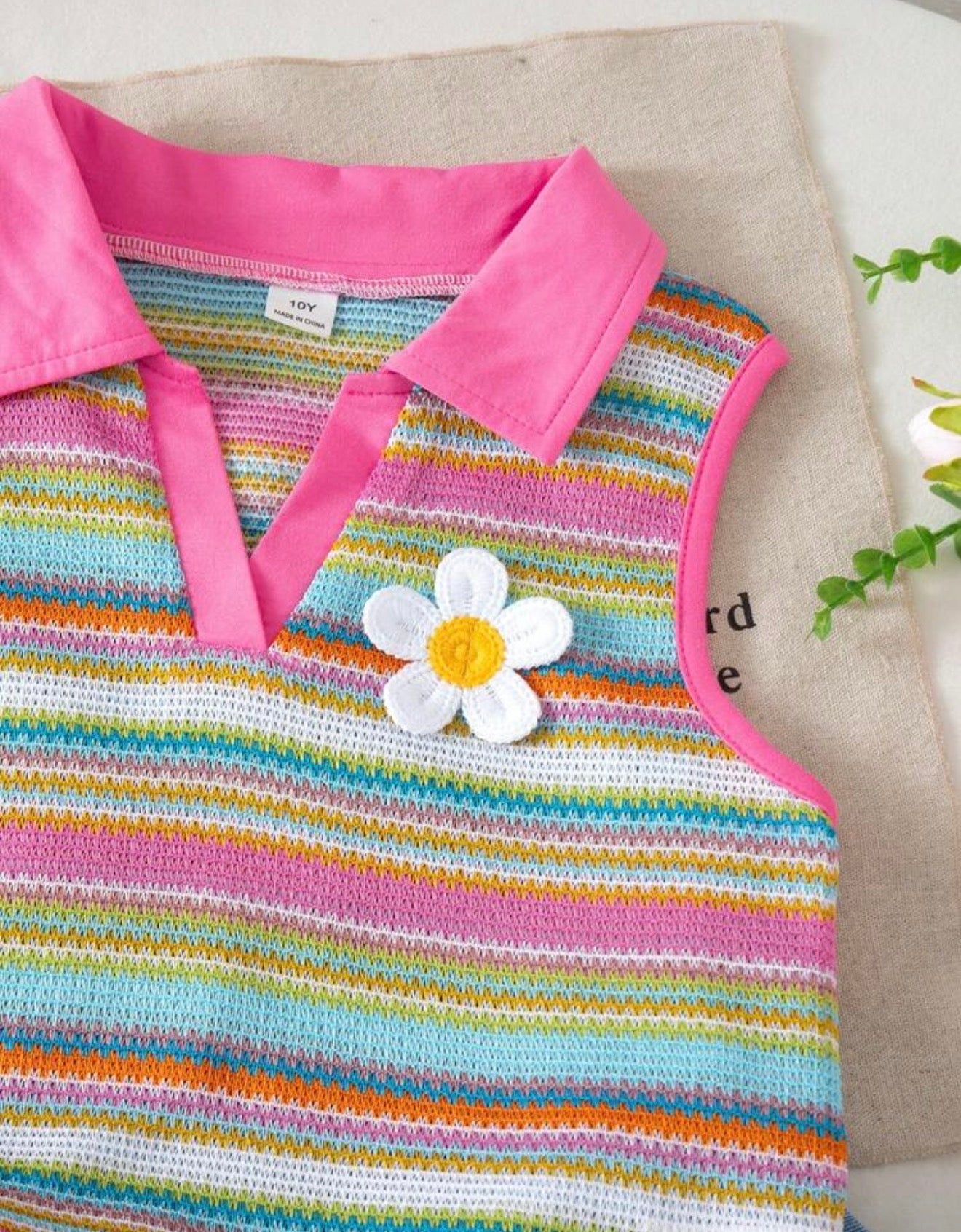 CONJUNTO FALDA SHORT Y BLUSA MULTICOLOR