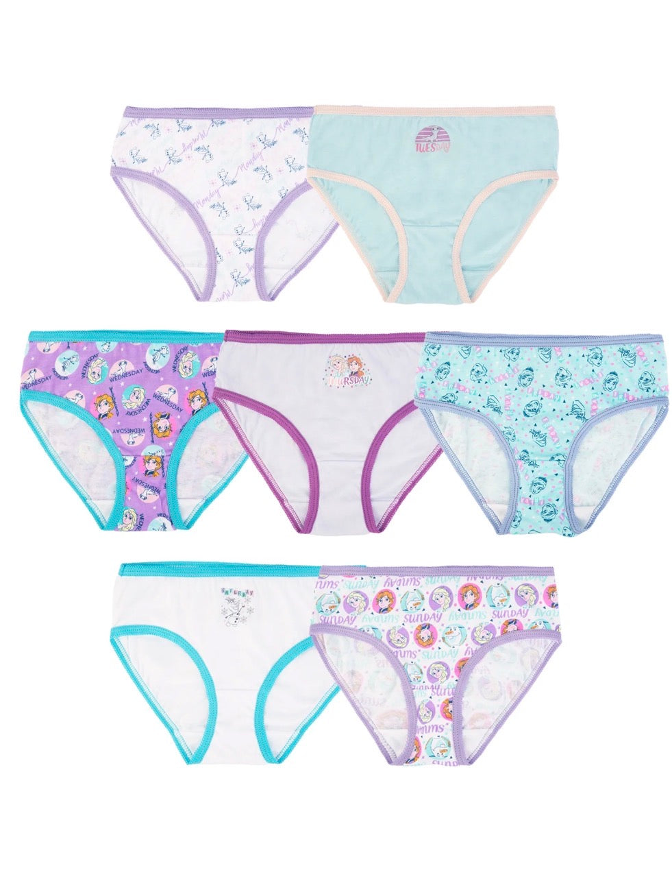 PAQUETE DE 7 PANTIES FROZEN