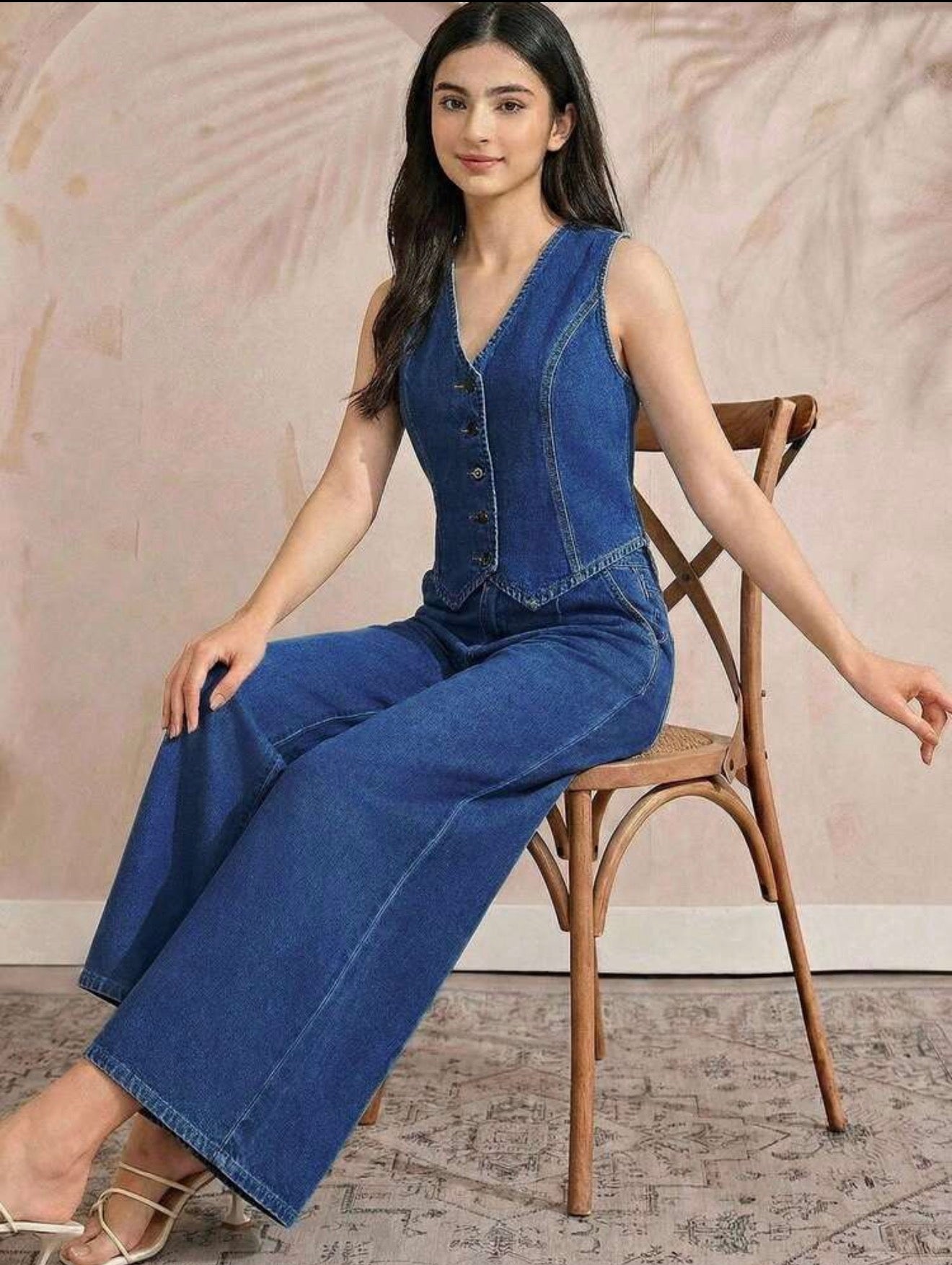 CONJUNTO JEAN AZUL DENIM TEEN