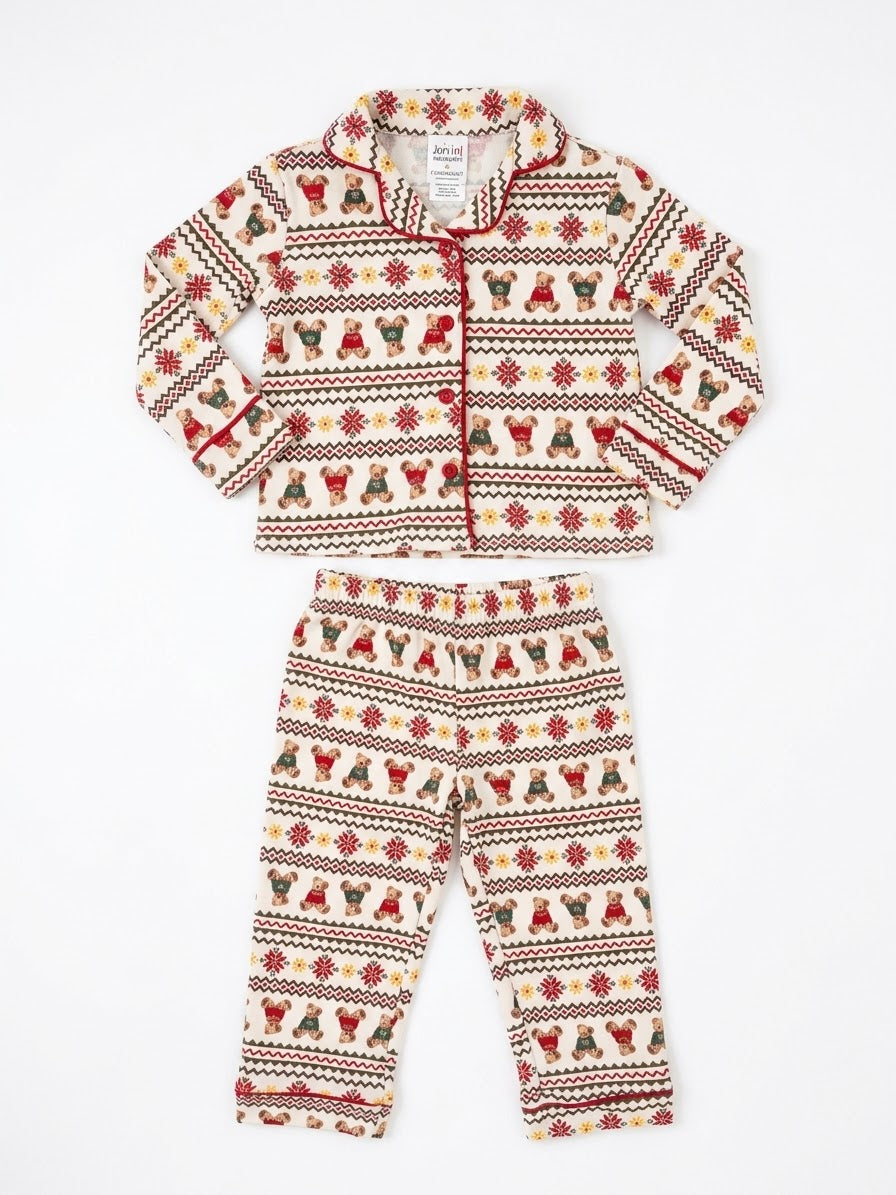 PIJAMA NAVIDEÑA OSITOS BEBÉ