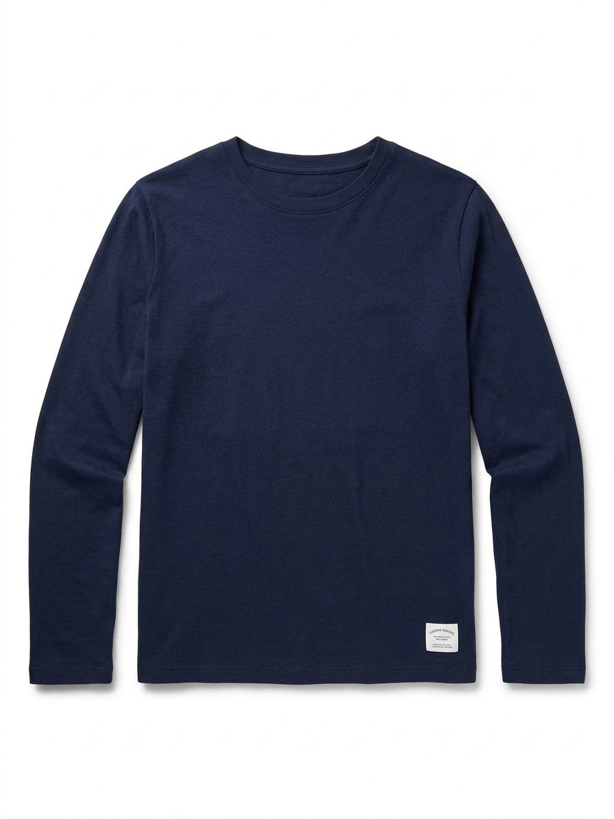 CAMISETA MANGA LARGA AZUL MARINO