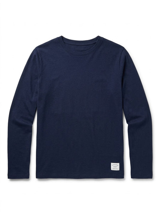 CAMISETA MANGA LARGA AZUL MARINO