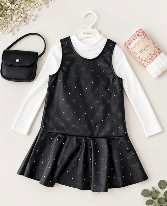 SET 4 PIEZAS VESTIDO CUERO
