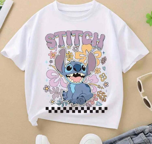 Camiseta Blanca de Stitch