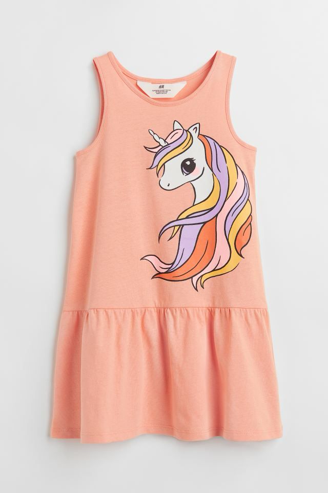 Vestido Naranja de Unicornio