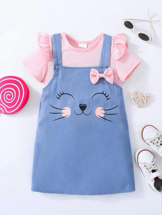 Conjunto Vestido Gatito