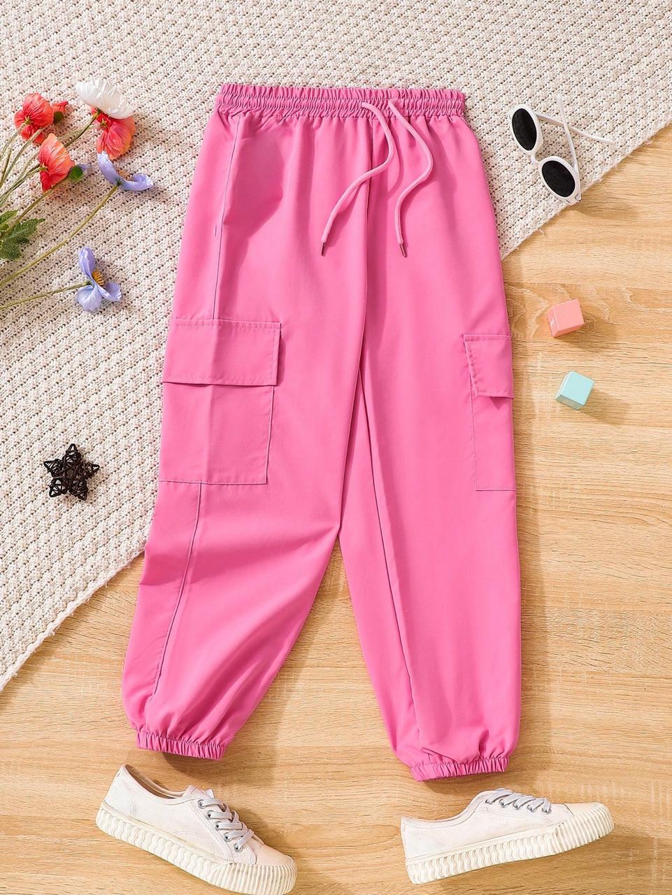 Pantalón Cargo Rosa con Cordones