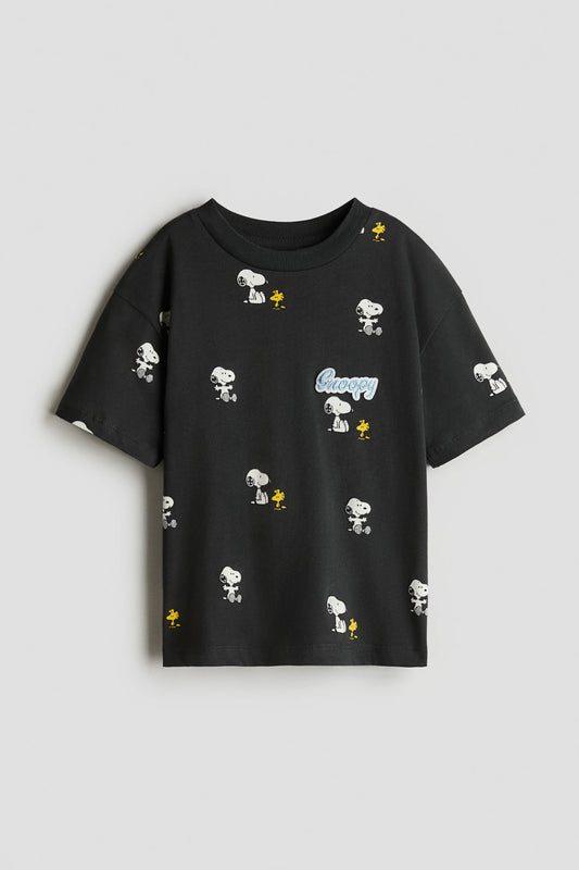CAMISETA SNOOPY OVERSIZED NEGRA