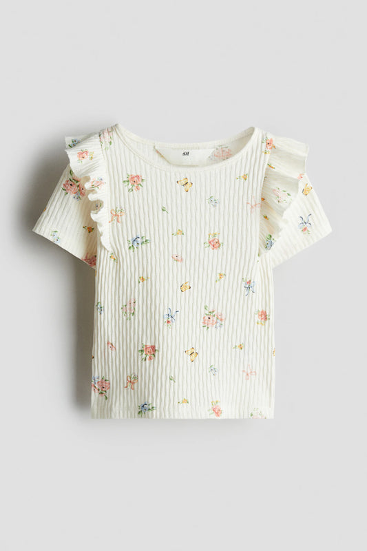 Camisa canale beige Florecitas