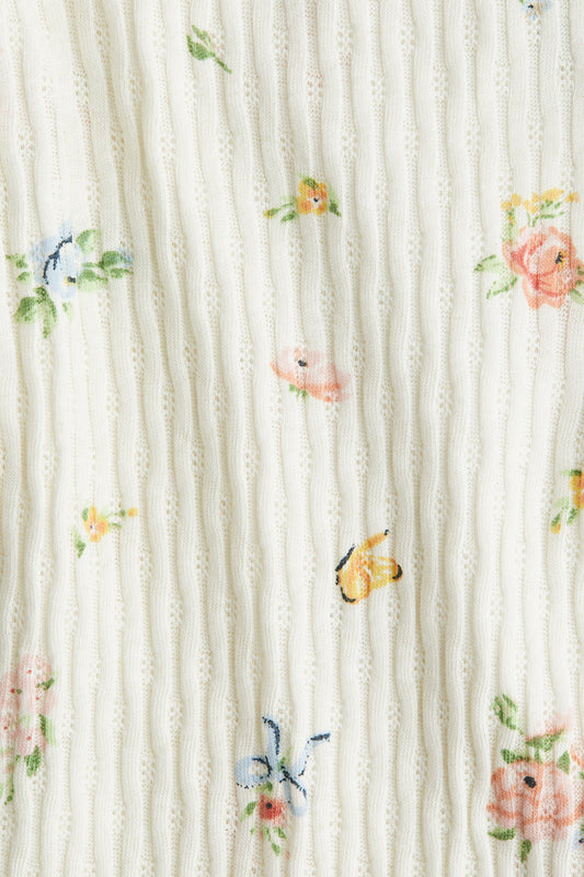 Camisa canale beige Florecitas