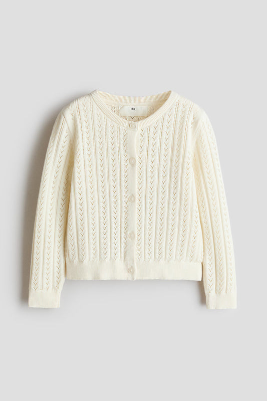 SUETER CARDIGAN TEJIDO BEIGE H&M