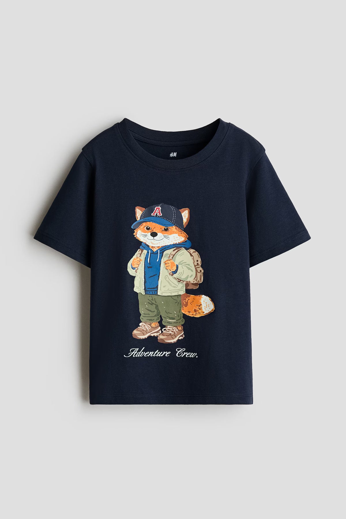 CAMISETA AZUL MARINO CON ZORRITO MOCHILA