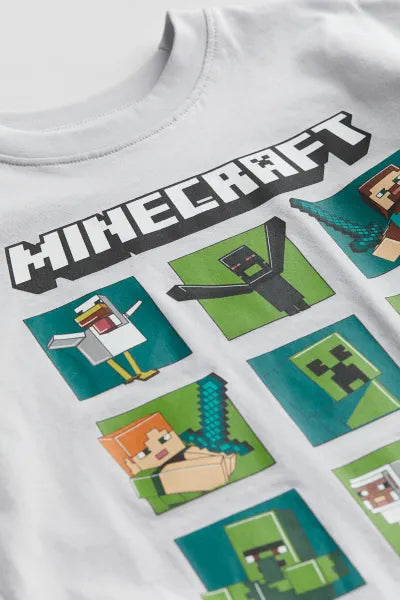 Camiseta Gris Minecraft