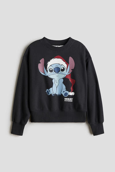 SUETER NAVIDEÑO STITCH NEGRO