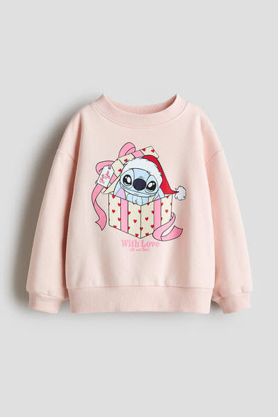 SUETER NAVIDEÑO STITCH ROSADO