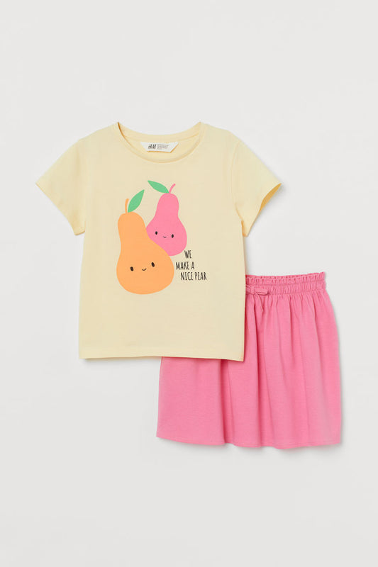 Set Frutas Falda y camiseta