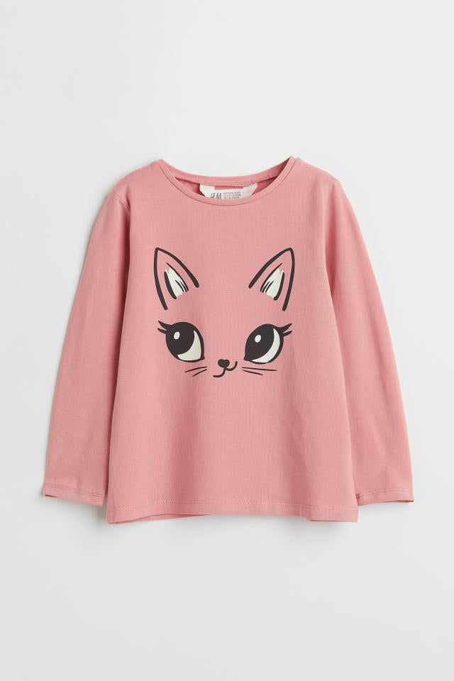 Camiseta Gatito Rosa viejo